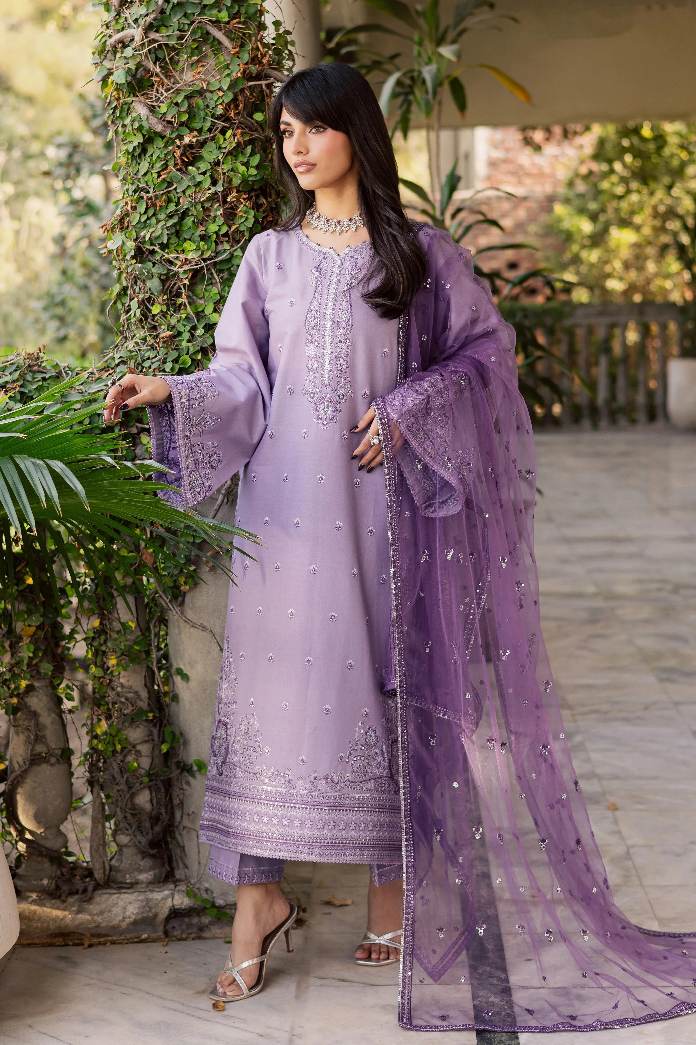 Afifa Embroidered - 3pc - Image 3
