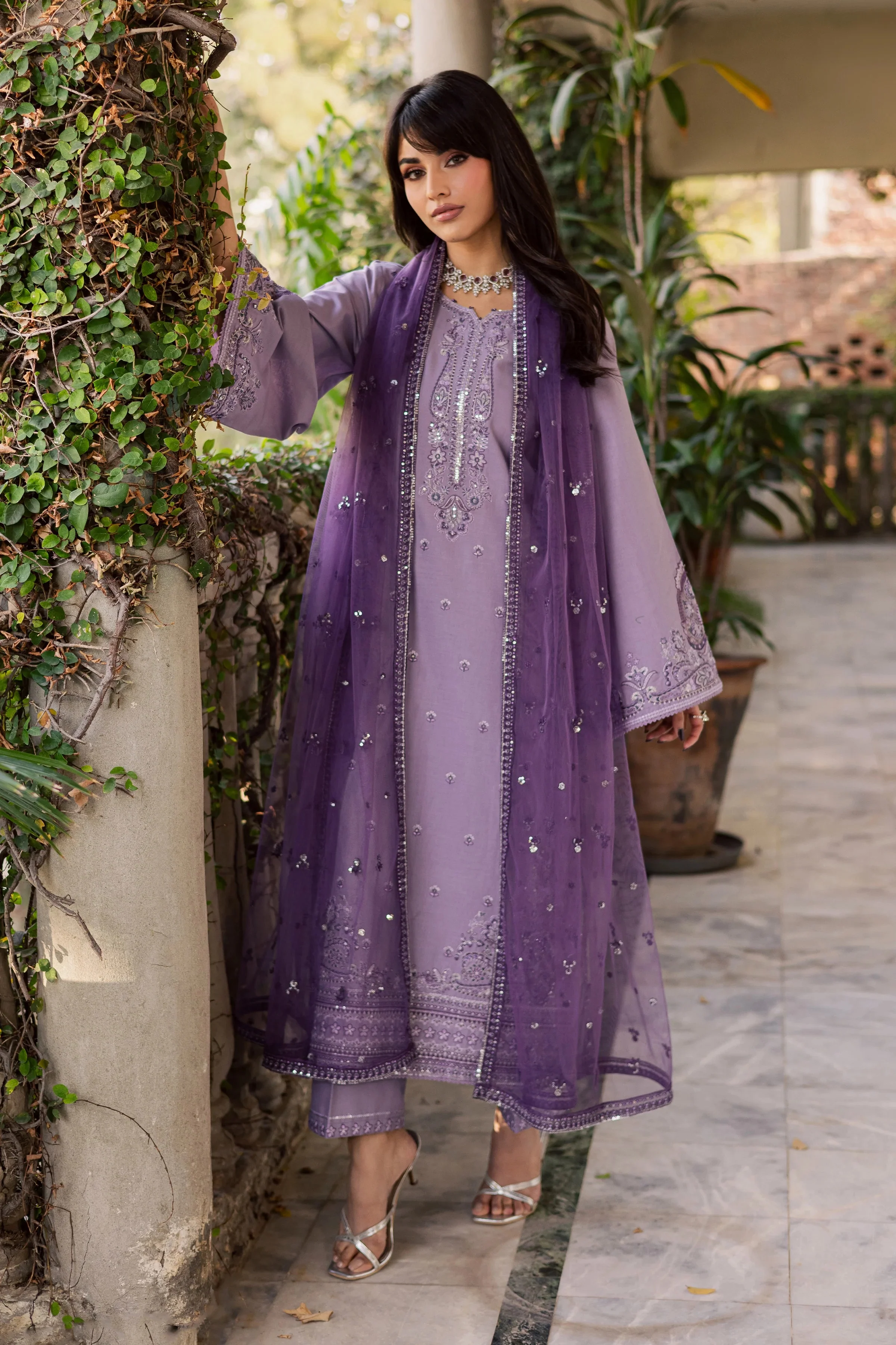 Afifa Embroidered - 3pc - Image 7