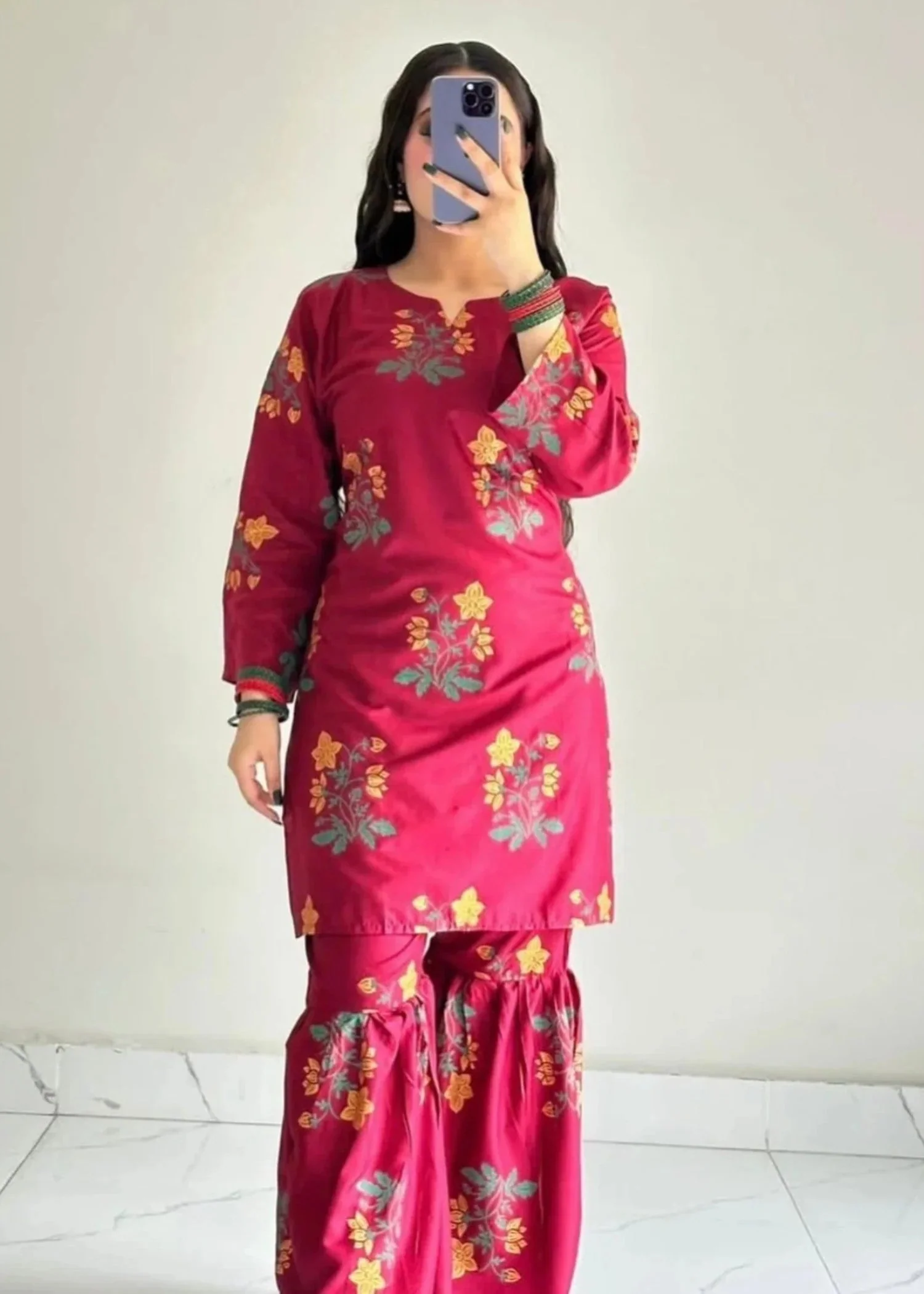 Arabic Lawn Sharara 2pcs - Image 3
