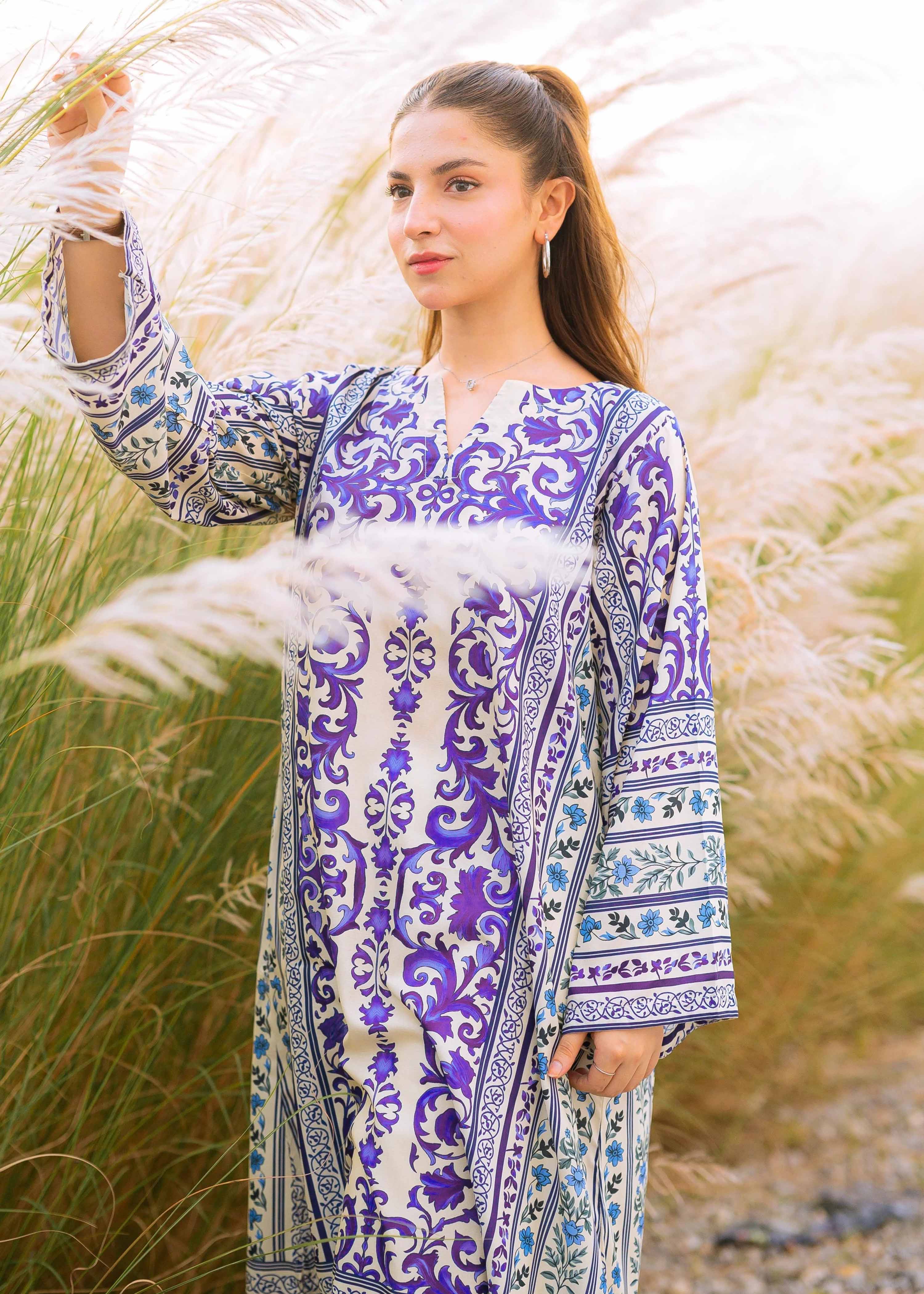 Orchid - Printed Kaftaan - Image 3
