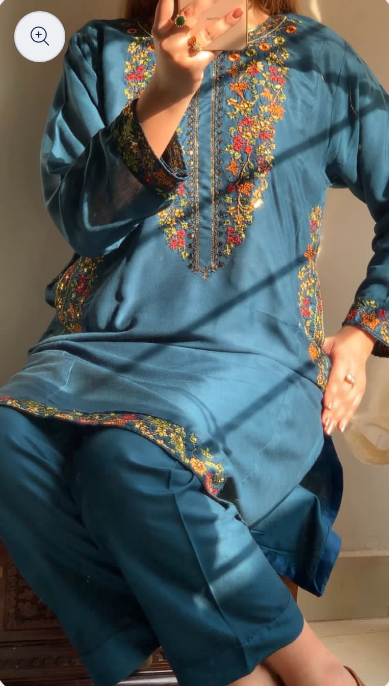 Pocket blue embroidered 2pcs - Image 4