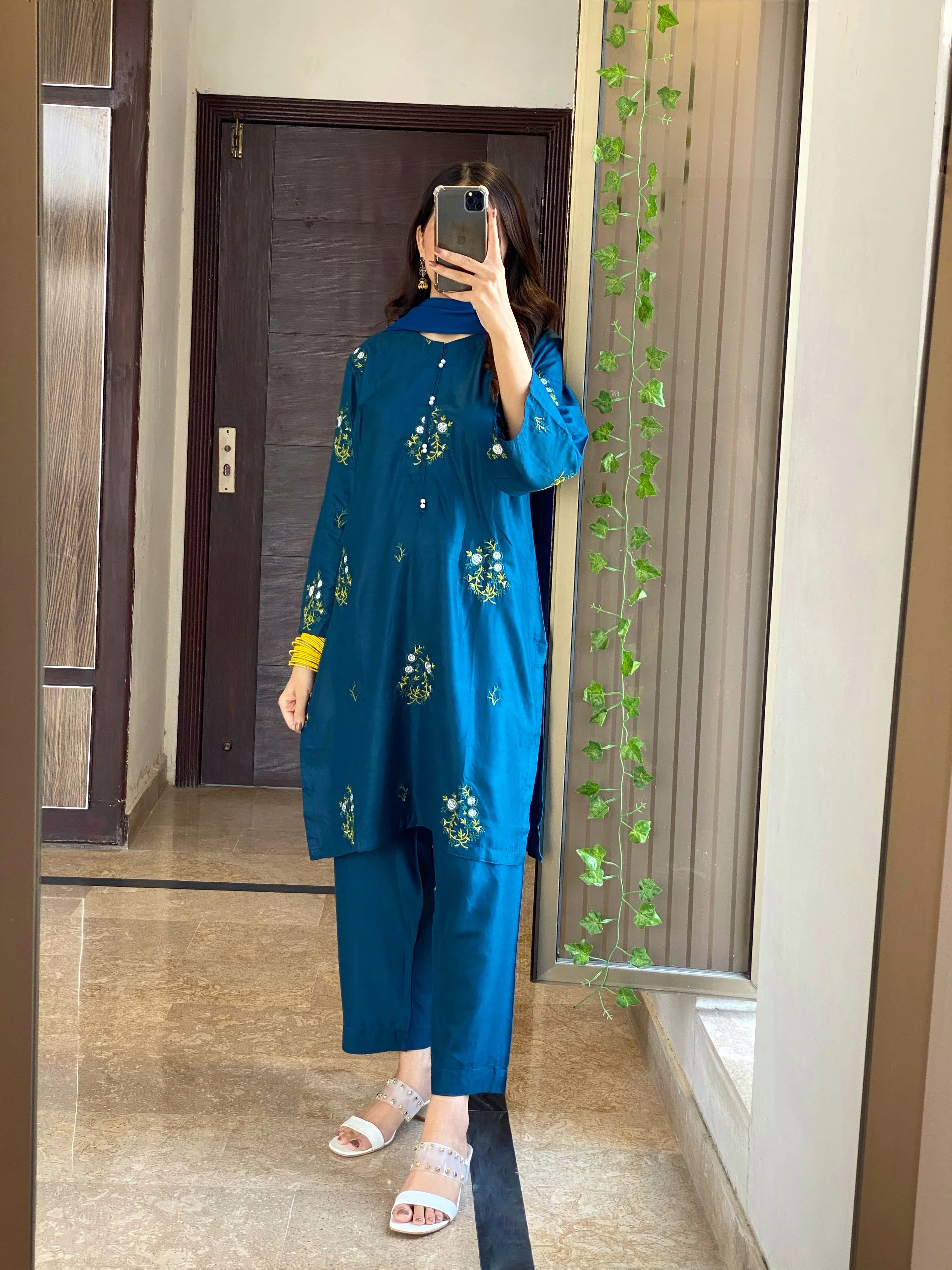 Pocket blue embroidered 2pcs - Image 5