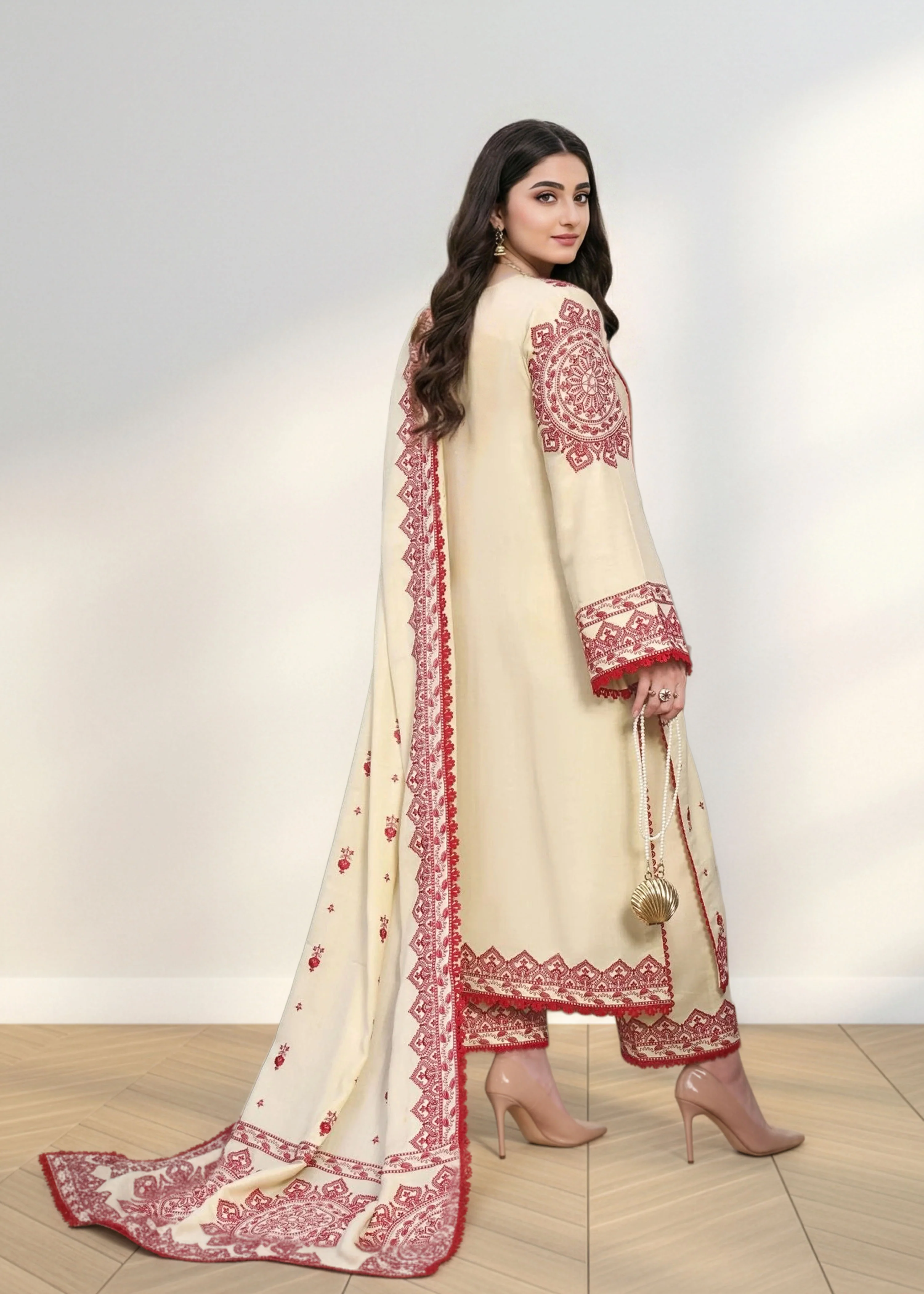 Sairah Embroidered 3pc - Image 6